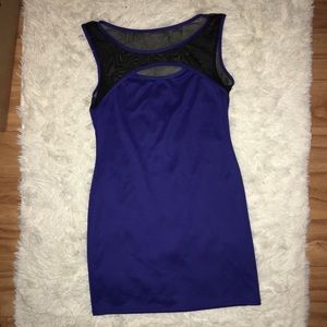 Blue mesh dress
